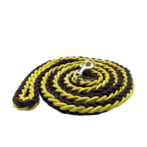 Sicherheits-Nylon-Hundeleine for kleine, mittelgroße und große Hunde, führt Haustiertraining, Laufen, Gehen, Zugseil for Hunde breites hundehalsband(Yellow-Dog Rope469-4) von HGYNBCP