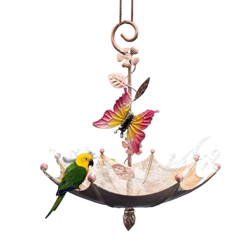 HGZHNAT (1 Stück) Regenschirmförmiger, Hangable Hummingbird Food Station, Vogelhäuschen Wetterresistentes Hängegartendekor, Für Die Hof Terrasse Freien, Um Wilde Vögel Anzulocken von HGZHNAT
