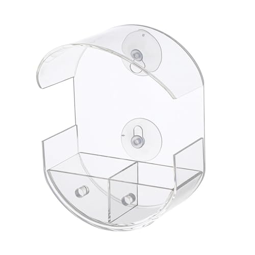 HGZHNAT Fenstervögel Feeder Vogelhaus Acryl Vogelfutterhäuer Haussicherheit Vogelfutterhäuschchen Mit Starken Saugnäpfeln von HGZHNAT