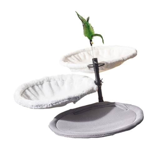 HGZHNAT Verstellbare Katzen Hängematte Für Schreibtisch Platz Sparen Stahlrahmen Stoff Ergonomisches Haustierbett Für Kleine Wandmontierte Bett von HGZHNAT