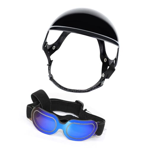 Hundebrillen Hundehut Welpe Helme Motorradschatten Sicherheitshelme Verstellbares Haustier Verstellbare Brille Abs M. Hundebrillen Hundehut Welpe Helme Motorradschatten Sicherheitshelme Verstellbares Haustier Verstellbare Brille Abs M. von HGZHNAT