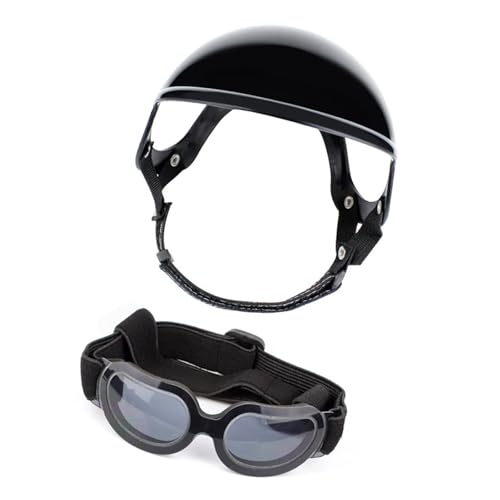 Hundebrillen Hundehut Welpe Helme Motorradschatten Sicherheitshelme Verstellbares Haustier Verstellbare Brille Abs M. Hundebrillen Hundehut Welpe Helme Motorradschatten Sicherheitshelme Verstellbares Haustier Verstellbare Brille Abs M. von HGZHNAT