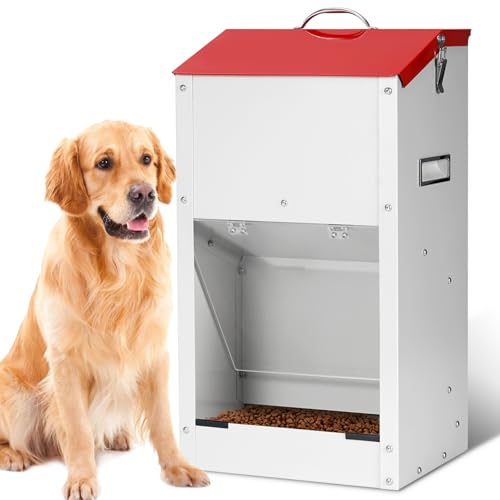 HHNIULI Großer automatischer Futterspender für Hunde mit Griff, 11,3 kg für drinnen und draußen, Schwerkraft-Futterspender für große Rassen, 29,8 cm L x 24,8 cm B x 58,9 cm H, hängender automatischer HHNIULI Großer automatischer Futterspender für Hunde mit Griff, 11,3 kg für drinnen und draußen, Schwerkraft-Futterspender für große Rassen, 29,8 cm L x 24,8 cm B x 58,9 cm H, hängender automatischer von HHNIULI
