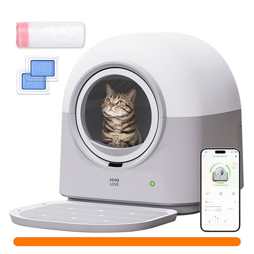 HHOLOVE Selbstreinigende Katzentoilette Pro, 60 l, extra groß, offen, automatische Katzentoilette, App-Steuerung, intelligente Katzentoilette, Anti-Pinch für mehrere Katzen, 1,4–10 kg, HHOLOVE Selbstreinigende Katzentoilette Pro, 60 l, extra groß, offen, automatische Katzentoilette, App-Steuerung, intelligente Katzentoilette, Anti-Pinch für mehrere Katzen, 1,4–10 kg, von HHOlove