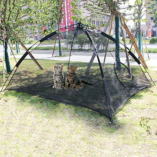 HI SUYI Pet Comfort PE-Zelt für Katzen, Tragbare große Pop-Up-Haustier Zelt-Einschließungen draußen Lebensraum Hunde Accessoire katzenzelt Outdoor hundetippi Katzenhöhle von HI SUYI