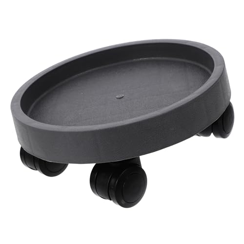 HIAKDOFT 1 Stück Blumentopftablett Mit Universalrädern Hochleistungsräder Drinnen Heimdekoration Pflanzenwagen Mit Rad Herausnehmbare Pflanzschale Pflanzentopfhalter Hausbedarf Grey Harz von HIAKDOFT