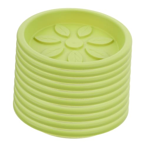 HIAKDOFT 10 Stück Blumentopf Tablett Pflanztöpfe mit Untersetzer Pflanzschale für Innen Wasserbasis für Blumentöpfe Gartenschalen für Pflanzen Blumentopf Basis Untersetzer für Topfpflanzen von HIAKDOFT
