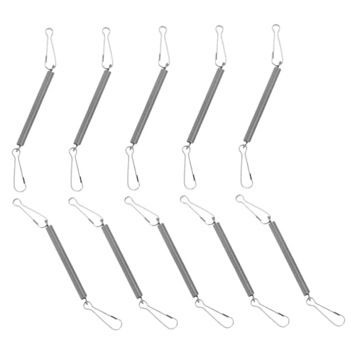 HIAKDOFT 10 Stück Verstellbare Federriegel Für Tierkäfige, Metallclip Für Haustiere, Sichere Federhaken Für Kaninchen- Und Hamster-wasserflaschen von HIAKDOFT