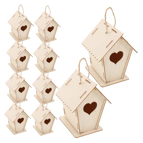 HIAKDOFT 12 Stück Teiliges DIY Vogelhaus Set für Unbemalte Holzvogelhäuser zum Basteln Hängendes Vogelhaus für Garten Dekoration und Kreative Projekte HIAKDOFT 12 Stück Teiliges DIY Vogelhaus Set für Unbemalte Holzvogelhäuser zum Basteln Hängendes Vogelhaus für Garten Dekoration und Kreative Projekte von HIAKDOFT