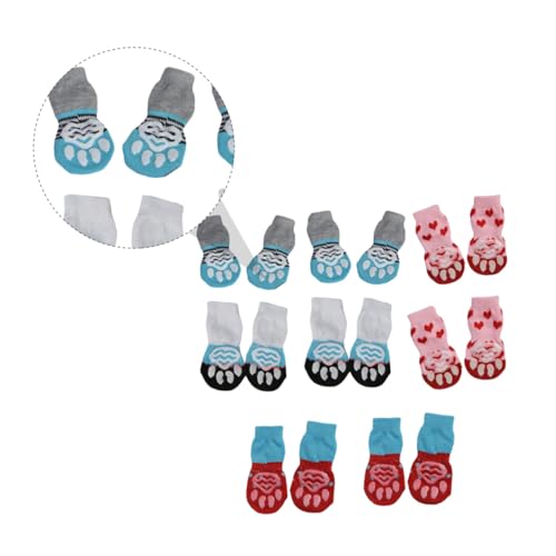 HIAKDOFT 16 Stück Teiliges Baumwoll pet socken mit Rutschfester Sohle Winterwarme Elastische Haustier schutzsocken für Katzen und Hunde Hautfreundlich Strapazierfähig und Komfortabel HIAKDOFT 16 Stück Teiliges Baumwoll pet socken mit Rutschfester Sohle Winterwarme Elastische Haustier schutzsocken für Katzen und Hunde Hautfreundlich Strapazierfähig und Komfortabel von HIAKDOFT