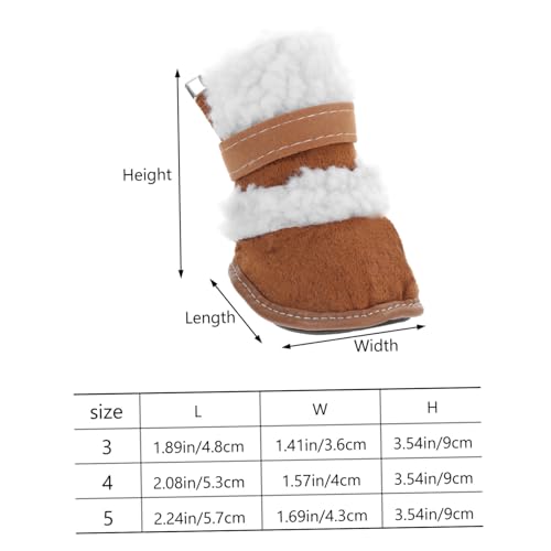 HIAKDOFT 2 Paare Hundeschuhe Rutsch Winterschuhe für Kleine Hunde Warme Pfotenschutz Schneestiefel mit Flacher Sohle Leichte Outdoor Schuhe und rutschfest für Spaziergänge von HIAKDOFT