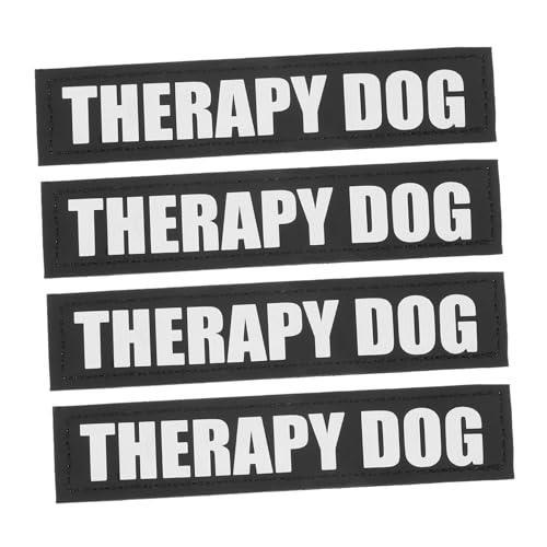 HIAKDOFT 2 Paare Reflektierende Hundegeschirr Patches Langlebige Pu Material Hundeweste Aufnäher Sichtbare Sicherheitsaufkleber für Hunde Brustgeschirr Einfache Anbringung für Nacht und von HIAKDOFT