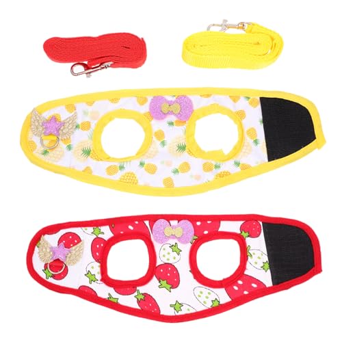 HIAKDOFT 2 Sätze Kaninchen Geschirr mit Leine Verstellbares Bunny Pulling Rope Kleines Haustier Outdoor Laufgeschirr Modisches Hasen Kostüm in Gelb und Rot Bequem und Stilvoll HIAKDOFT 2 Sätze Kaninchen Geschirr mit Leine Verstellbares Bunny Pulling Rope Kleines Haustier Outdoor Laufgeschirr Modisches Hasen Kostüm in Gelb und Rot Bequem und Stilvoll von HIAKDOFT