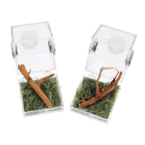 HIAKDOFT 2 Satz Kleine Spinnenbox aus Langlebigem Material Einfach zu Montierendes Habitat für Springspinnen und Insekten Transparente Aufzuchtbox für Terrarien und Heimchen für HIAKDOFT 2 Satz Kleine Spinnenbox aus Langlebigem Material Einfach zu Montierendes Habitat für Springspinnen und Insekten Transparente Aufzuchtbox für Terrarien und Heimchen für von HIAKDOFT