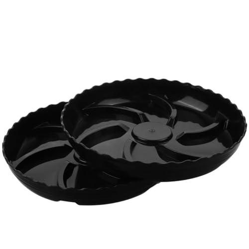 HIAKDOFT 2 Stück Blumentopf Tablett Untersetzer Für Topfpflanzen Pflanzer Wasserschale Blumentopf -untertassen Tropfschalen Für Blumentöpfe Pflanzerunter Untertasse Pflanzschale Black Pp von HIAKDOFT