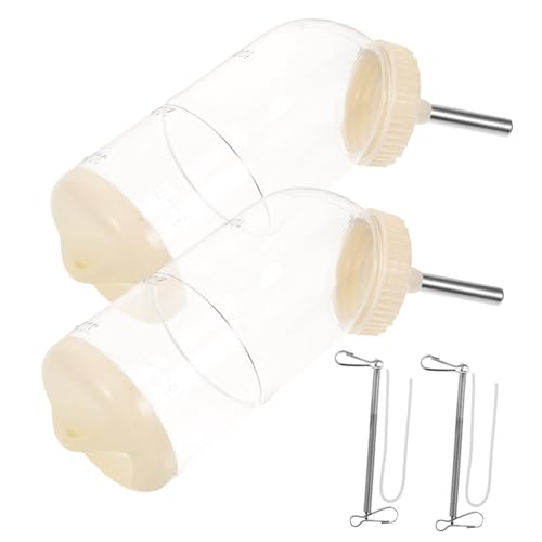 HIAKDOFT 2 Stück Haustier Wasserflasche mit Leck Mechanismus Druckresistenter Kaninchen Wasserspender für Hamster und Meerschweinchen Rollendes Design für Sauberes Trinkwasser HIAKDOFT 2 Stück Haustier Wasserflasche mit Leck Mechanismus Druckresistenter Kaninchen Wasserspender für Hamster und Meerschweinchen Rollendes Design für Sauberes Trinkwasser von HIAKDOFT