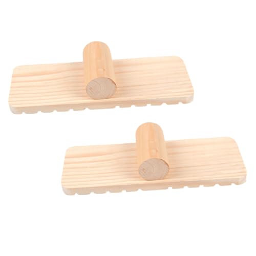 HIAKDOFT 2 Stück Holzspielzeug für Hamster Käfig Natürliche Holz Wippe als Kauspielzeug und Beschäftigung für Kleintiere Robustes Hamster Seesaw Geeignet für Mäuse Ratten und Zwerghamster von HIAKDOFT