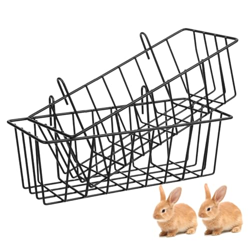 HIAKDOFT 2 Stück Kaninchen Heuraufe aus Metall zum Aufhängen Futterhalter für Kleintiere Wie Kaninchen Meerschweinchen und Hamster Platzsparendes Design für Saubere Fütterung im Käfig HIAKDOFT 2 Stück Kaninchen Heuraufe aus Metall zum Aufhängen Futterhalter für Kleintiere Wie Kaninchen Meerschweinchen und Hamster Platzsparendes Design für Saubere Fütterung im Käfig von HIAKDOFT