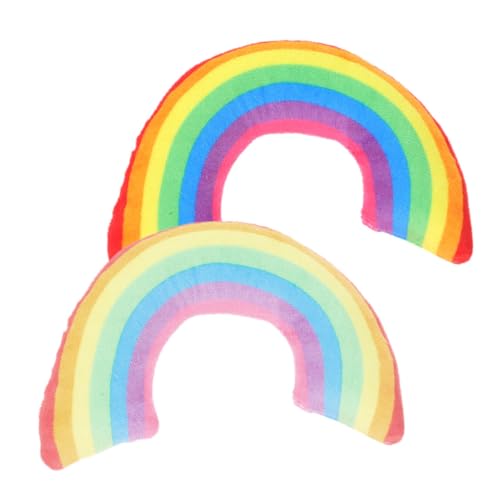 HIAKDOFT 2 Stück Katzenkissen mit Natürlicher Katzenminze Bunte U förmige Schlafkissen für Katzen Leicht Sanft und Langlebig Fördert Entspannten Schlaf und Wohlbefinden Ihrer Haustiere von HIAKDOFT