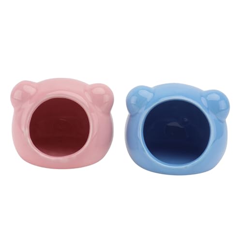 HIAKDOFT 2 Stück Keramik Hamster Nest Kühlendes Versteck Kleintier Schlafplatz aus Premium Keramik Zufällige Farben Perfektes Kühlversteck für Hamster und Kleine Nager HIAKDOFT 2 Stück Keramik Hamster Nest Kühlendes Versteck Kleintier Schlafplatz aus Premium Keramik Zufällige Farben Perfektes Kühlversteck für Hamster und Kleine Nager von HIAKDOFT