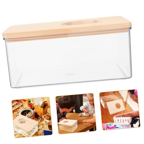 HIAKDOFT 2 Stück Kleines Hamster Sandbad Transparentes Sandbad Toilette für Zwerghamster Haustier Badezimmer Zubehör Praktisch zum Baden und Reinigen Geeignet für Kleine Heimtiere von HIAKDOFT