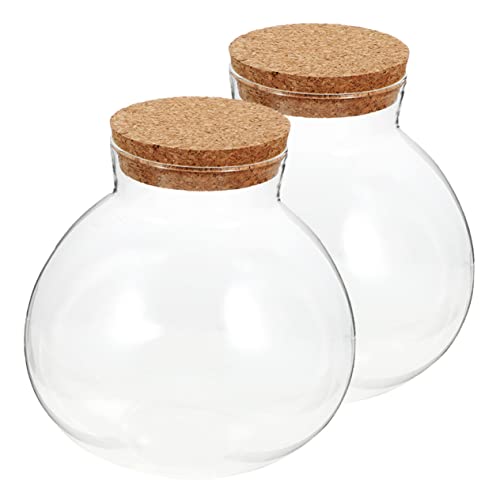 HIAKDOFT 2 Stück Moos Landschaftsflasche Glasbehälter mit Korkdeckel für Pflanzen und Dekoration für Terrarien und Innendekoration Transparent Reinigen HIAKDOFT 2 Stück Moos Landschaftsflasche Glasbehälter mit Korkdeckel für Pflanzen und Dekoration für Terrarien und Innendekoration Transparent Reinigen von HIAKDOFT
