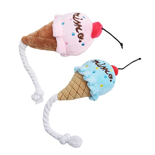 HIAKDOFT 2 Stück Teiliges Plüsch Haustierspielzeug mit Quietschfunktion Langlebiges Kauspielzeug für Hunde Lustiges Eiscreme Design in Blau Kauen Greifen HIAKDOFT 2 Stück Teiliges Plüsch Haustierspielzeug mit Quietschfunktion Langlebiges Kauspielzeug für Hunde Lustiges Eiscreme Design in Blau Kauen Greifen von HIAKDOFT