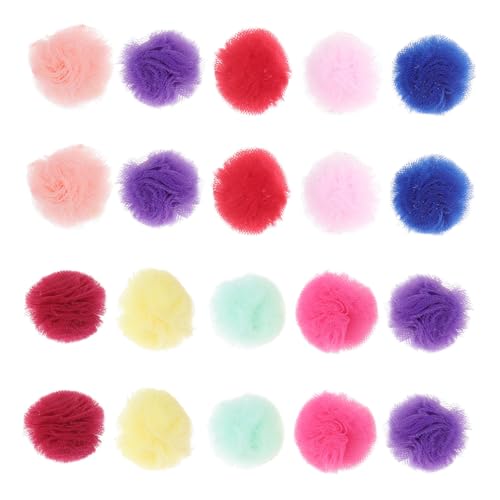 HIAKDOFT 20 Stück Teiliges Elastische Haustier Haargummis mit Kleinem Ball Design Stilvolle Hunde und Welpen Haarschleifen Sicherer Sitz und Modisches Accessoire für Kleine Hunde und Katzen von HIAKDOFT
