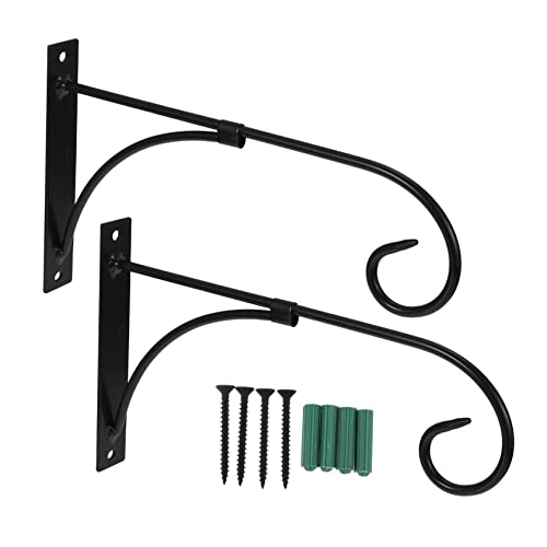 HIAKDOFT 2Stücke Wandhaken Aus Eisen Dekorative Pflanzentopfhaken Für Blumentöpfe Und Laternen Schwarze Halterungsaufhänger Für Innen Und Außenbereich HIAKDOFT 2Stücke Wandhaken Aus Eisen Dekorative Pflanzentopfhaken Für Blumentöpfe Und Laternen Schwarze Halterungsaufhänger Für Innen Und Außenbereich von HIAKDOFT