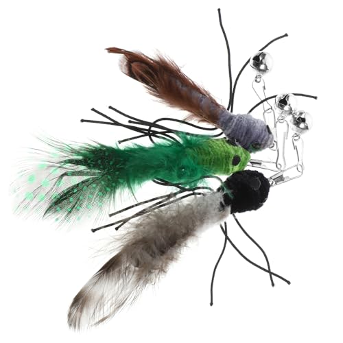 HIAKDOFT 3 Stück Katzenspielzeug Ersatz Insektenspielzeug Katzenangel Federspielzeug Leichtes Flexibles Katzen Accessoire für Interaktives und Aktivierung Jagdinstinkts Innenbereich HIAKDOFT 3 Stück Katzenspielzeug Ersatz Insektenspielzeug Katzenangel Federspielzeug Leichtes Flexibles Katzen Accessoire für Interaktives und Aktivierung Jagdinstinkts Innenbereich von HIAKDOFT
