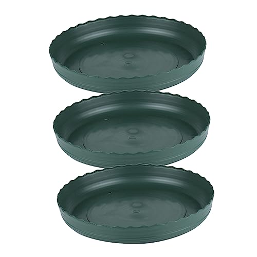 HIAKDOFT 3 Stück Pflanzenuntertassen Blumentopf Drainage Pflanzkübel Für Den Unten Anlage Pflanzenschale Töpfe Drinnen Modern Tablett Kindergarten Zimmerpflanzen Green von HIAKDOFT