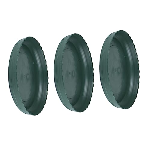 HIAKDOFT 3 Stück sukkulenten töpfe Basis Untertasse Pflanzenwasserschale Schüssel blumentopfuntersetzer Pflanzentopf Untersetzer Tablett für Pflanzentöpfe Basis für kleine Blumentöpfe Green von HIAKDOFT