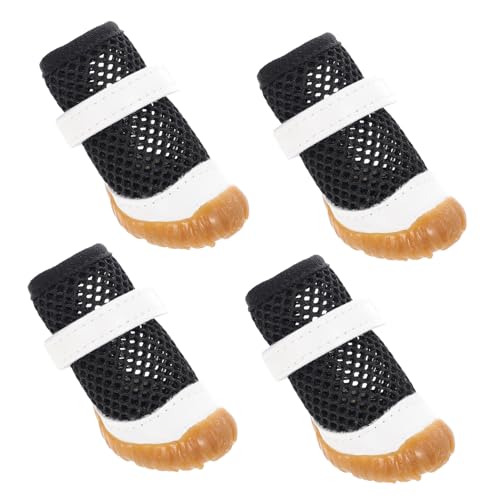 HIAKDOFT 4 Stück Atmungsaktive Hundeschuhe Sommer mit Rutschfester Sohle Pfotenschutz für Kleine Hunde Mesh Design für Kühlen HIAKDOFT 4 Stück Atmungsaktive Hundeschuhe Sommer mit Rutschfester Sohle Pfotenschutz für Kleine Hunde Mesh Design für Kühlen von HIAKDOFT