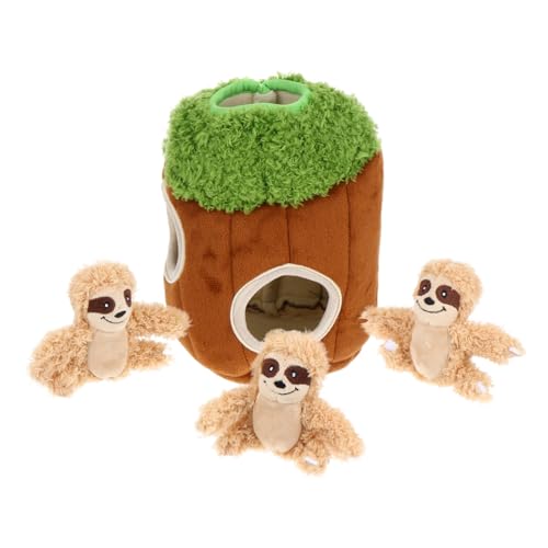 HIAKDOFT 4 Stück Interaktives Hundespielzeug Plüsch quietschspielzeug für Welpen und Kleine Hunde Fördert Beschäftigung Zahnpflege und Spielspaß Beim Verstecken von HIAKDOFT
