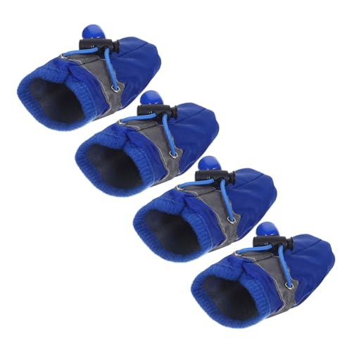 HIAKDOFT 4 Teiliges Wasserdichtes Hundeschuhe Xs rutschfeste Sohle Pfotenfreundlich Allwetter Schutz für Kleine bis Mittelgroße Hunde Geeignet für Outdoor Wandern und Alltag von HIAKDOFT