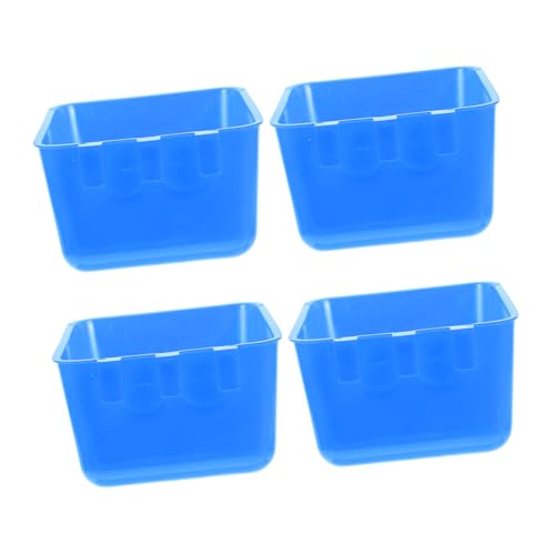 HIAKDOFT 4pcs Hängende Vogelkäfig Fütterung Tassen Kaninchen Käfig Wasserschale Hühnchen -koop -nahrung Und Wasserschale Kleine Haustier -trinkschale Für Kleine Tiere Blau von HIAKDOFT