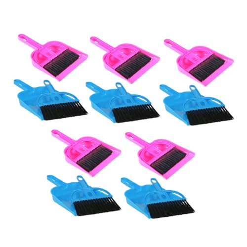 HIAKDOFT 5 Sätze Mini Kehrset für Haustierkäfige Ergonomisch Langlebig Kompakt Staubschaufel und Bürste für Hamster Meerschweinchen Igel Reptilien und Kleine Tiere Vielseitig Einsetzbar von HIAKDOFT