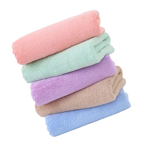 HIAKDOFT 5 Stück Teiliges Hamster Fleece Decken aus Weichem Flanell Waschbare Haustier Unterlage und Badehandtuch Saugfähig Schnell Trocknend Hautfreundlich Geeignet für Kleine Kleintiere von HIAKDOFT