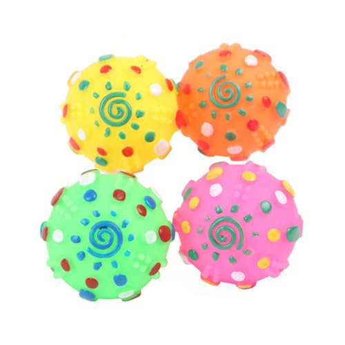 HIAKDOFT 5 Stück Teiliges Hundespielzeug mit Quietscher Bissfestem Kauspielzeug aus Hochwertigem Kunststoff Kreative Lautball Spielbälle für Kleine und Große Hunde zur Zufällige Farbe HIAKDOFT 5 Stück Teiliges Hundespielzeug mit Quietscher Bissfestem Kauspielzeug aus Hochwertigem Kunststoff Kreative Lautball Spielbälle für Kleine und Große Hunde zur Zufällige Farbe von HIAKDOFT