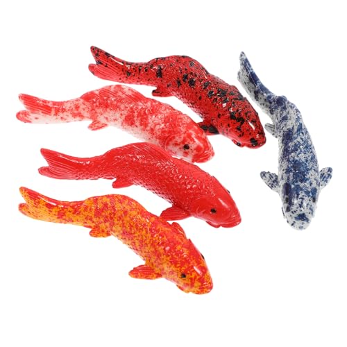 HIAKDOFT 5 Stück Teiliges Set Künstliche Fischfiguren Realistische Fischdekoration für Aquarien DIY Terrarium Koi Design Harz für Fischtanks und Terrarien HIAKDOFT 5 Stück Teiliges Set Künstliche Fischfiguren Realistische Fischdekoration für Aquarien DIY Terrarium Koi Design Harz für Fischtanks und Terrarien von HIAKDOFT