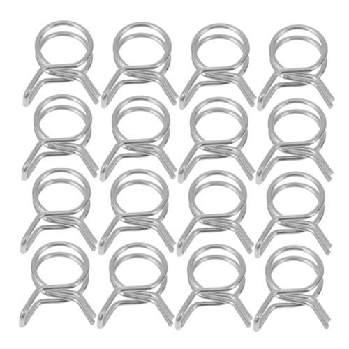 HIAKDOFT 50 Stück Wasserrohrschelle Einstellbar Klein Clips Federband Schlauchschelle Federklammern Klemmen Federklemmen Bewässerung Federbügel Runde Klemme Frühling Rostfreier Stahl Silver von HIAKDOFT