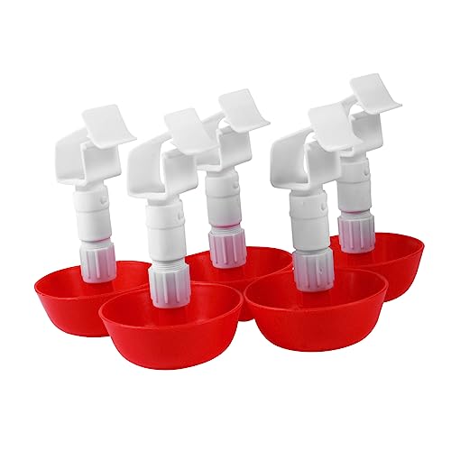 HIAKDOFT 5Stücke Geflügeltrinkschalen Verstellbar für Automatischen Wasserzufluss für Hühner und Küken Einfache Kompatibel mit Vierkantrohren HIAKDOFT 5Stücke Geflügeltrinkschalen Verstellbar für Automatischen Wasserzufluss für Hühner und Küken Einfache Kompatibel mit Vierkantrohren von HIAKDOFT