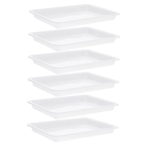 HIAKDOFT 6 Stück Basis Für Blumentöpfe Bonsai-tablett Pflanzschale Topfschalen Für Pflanzen Untertasse Pflanzgefäßeinsätze Für Große Töpfe Pflanzer Wasserschale System Schüsseln Weiß von HIAKDOFT