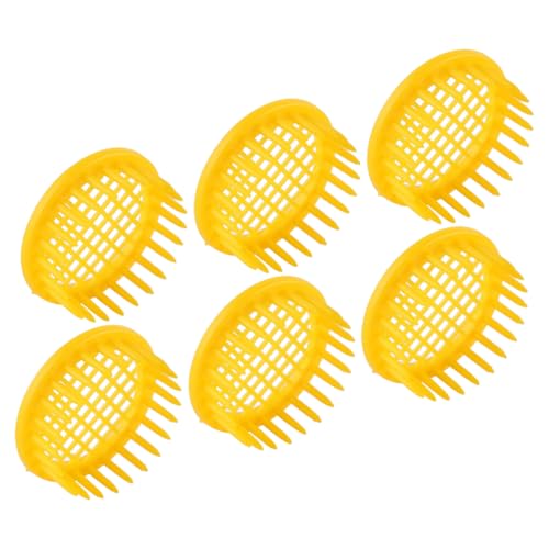 HIAKDOFT 6 Stück Käfig der Bienenkönigin drinnen Bienenstock Imkerei Werkzeuge imkereibedarf imkerbedarf Bienenzuchtgeräte honigwabe The hive Bienenfänger Imker liefert Plastik Yellow von HIAKDOFT