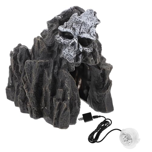 HIAKDOFT Aquarium Deko Höhle aus Resin mit Lampe Realistische Skull Cave Versteck Dekoration für Fisch Reptilientanks Sicherer Natürlicher Lebensraum für Süß Salzwasserfische HIAKDOFT Aquarium Deko Höhle aus Resin mit Lampe Realistische Skull Cave Versteck Dekoration für Fisch Reptilientanks Sicherer Natürlicher Lebensraum für Süß Salzwasserfische von HIAKDOFT