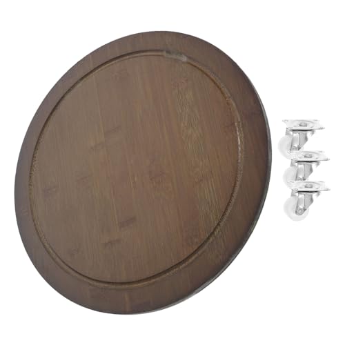 HIAKDOFT Pflanzenständer Mit Rädern Runder Pflanzenwagen Für Zimmerpflanzen Beweglicher Blumentopfsockel Robuste Holzkonstruktion Schwerlasträder Für Einfache von HIAKDOFT