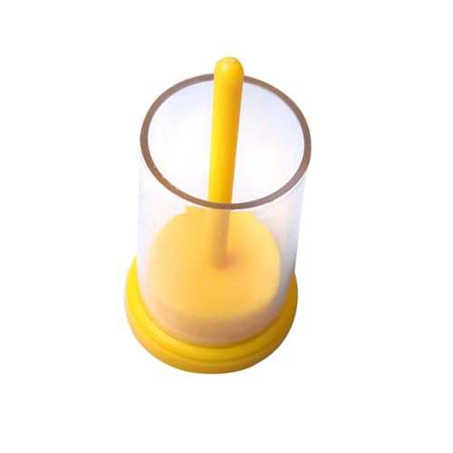 HIAKDOFT Bienenkönigin Markierflasche Kunststoff Imkereiausrüstung mit Langem Kolben Gelb Beekeeper Tools zur Einfachen Kennzeichnung von HIAKDOFT