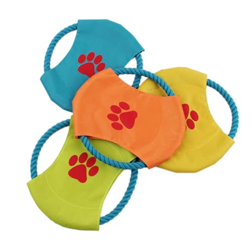 HIAKDOFT Bissfester Weicher Hundefrisbee für Training und Langlebiges Umweltfreundliches Wurfspielzeug Leicht und Tragbar Geeignet für Retriever Samojede und Hunde Farbe Zufällige Farbe von HIAKDOFT