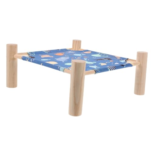 HIAKDOFT Erhöhtes Hamsterbett aus Sicherem Leichtem Material mit Stabilem Holzgestell Atmungsaktivem Abnehmbarem Hängematten Design Geeignet für Kleine Haustiere Wie Hamster HIAKDOFT Erhöhtes Hamsterbett aus Sicherem Leichtem Material mit Stabilem Holzgestell Atmungsaktivem Abnehmbarem Hängematten Design Geeignet für Kleine Haustiere Wie Hamster von HIAKDOFT