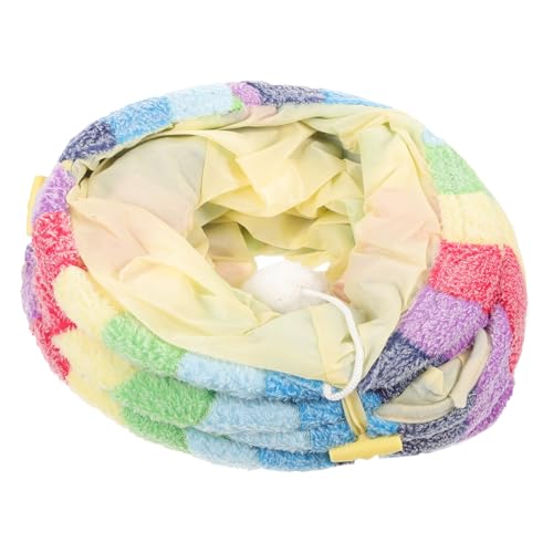 HIAKDOFT Faltbarer Katzentunnel mit Buntem Regenbogen Design Robustes Pet Teasing Toy für Aktive Katzen Fördert Bewegung und Erkundung für Haustierbesitzer und Indoor spielspaß von HIAKDOFT